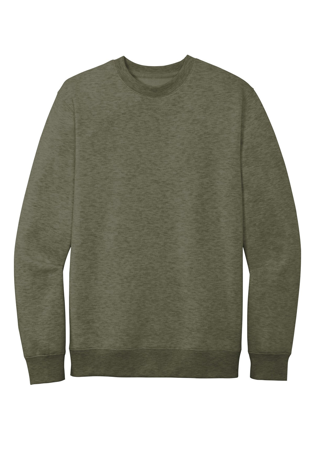 Front View of Ht Olive District V.I.T. Fleece Crew DT6104