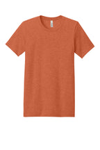 Front View of Ht Orange BELLA+CANVAS Unisex Heather CVC Short Sleeve Tee. BC3001CVC