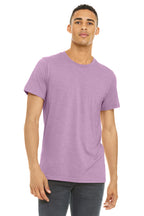 Front View of Ht Prm Lilac BELLA+CANVAS Unisex Heather CVC Short Sleeve Tee. BC3001CVC