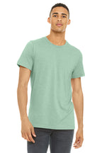 Front View of Ht Prm Mint BELLA+CANVAS Unisex Heather CVC Short Sleeve Tee. BC3001CVC