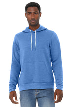 Front View of HtClmbBl BELLA+CANVAS Unisex Sponge Fleece Pullover Hoodie. BC3719