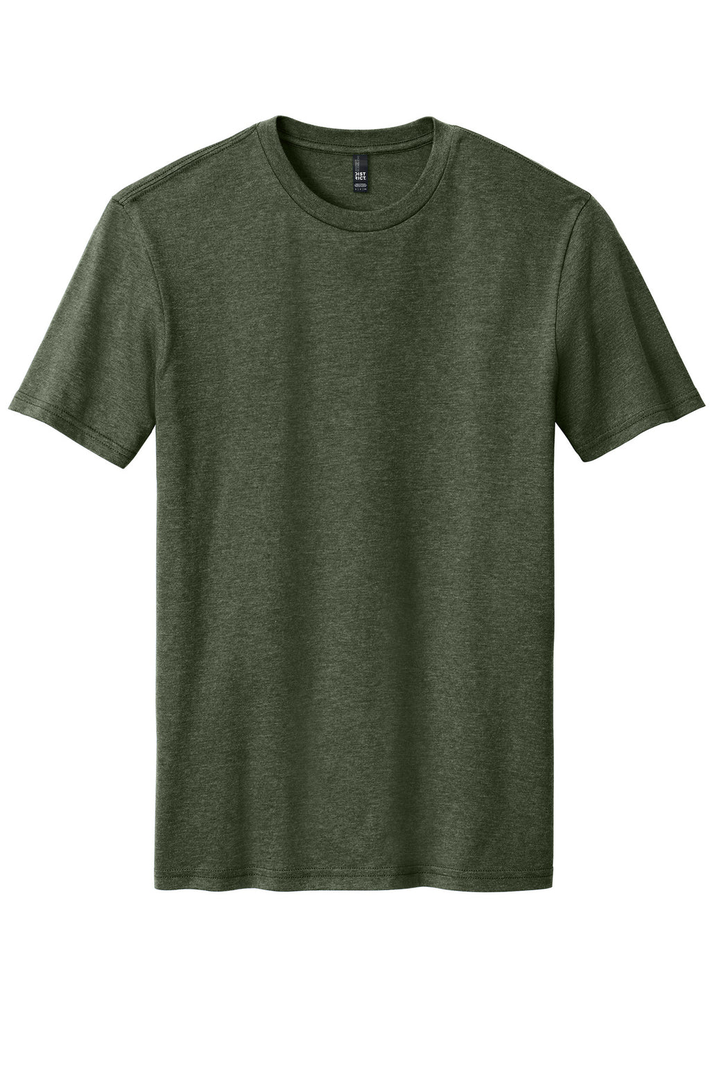 Front View of HtdForGrn District Perfect Blend CVC Tee. DM108