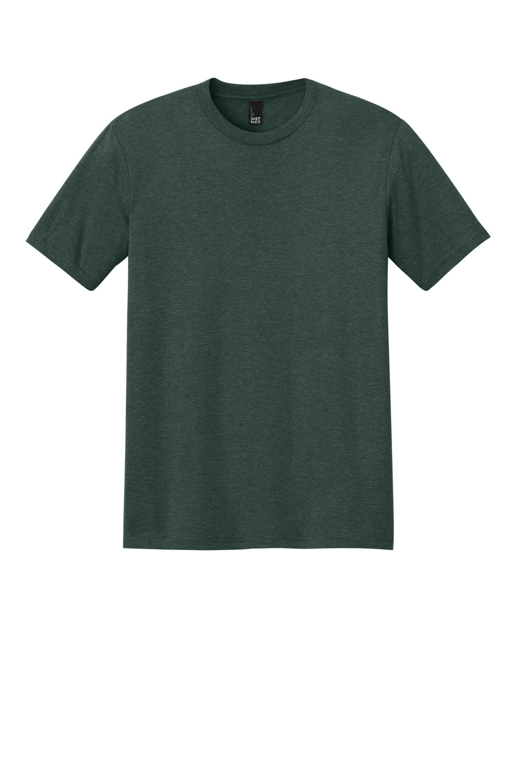 Front View of HtdForGrn District Perfect Tri Tee. DM130