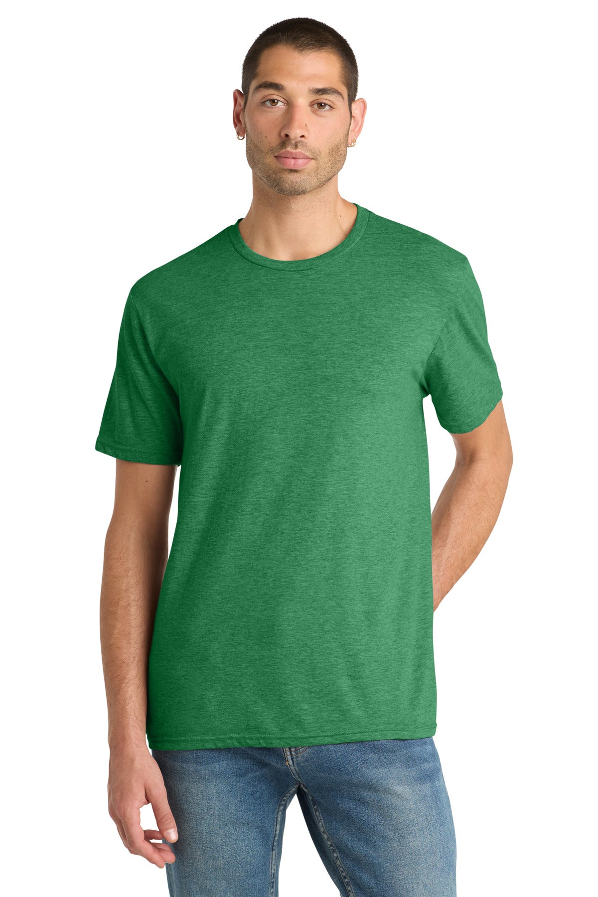 Front View of HtdKelGn District Perfect Blend CVC Tee. DM108