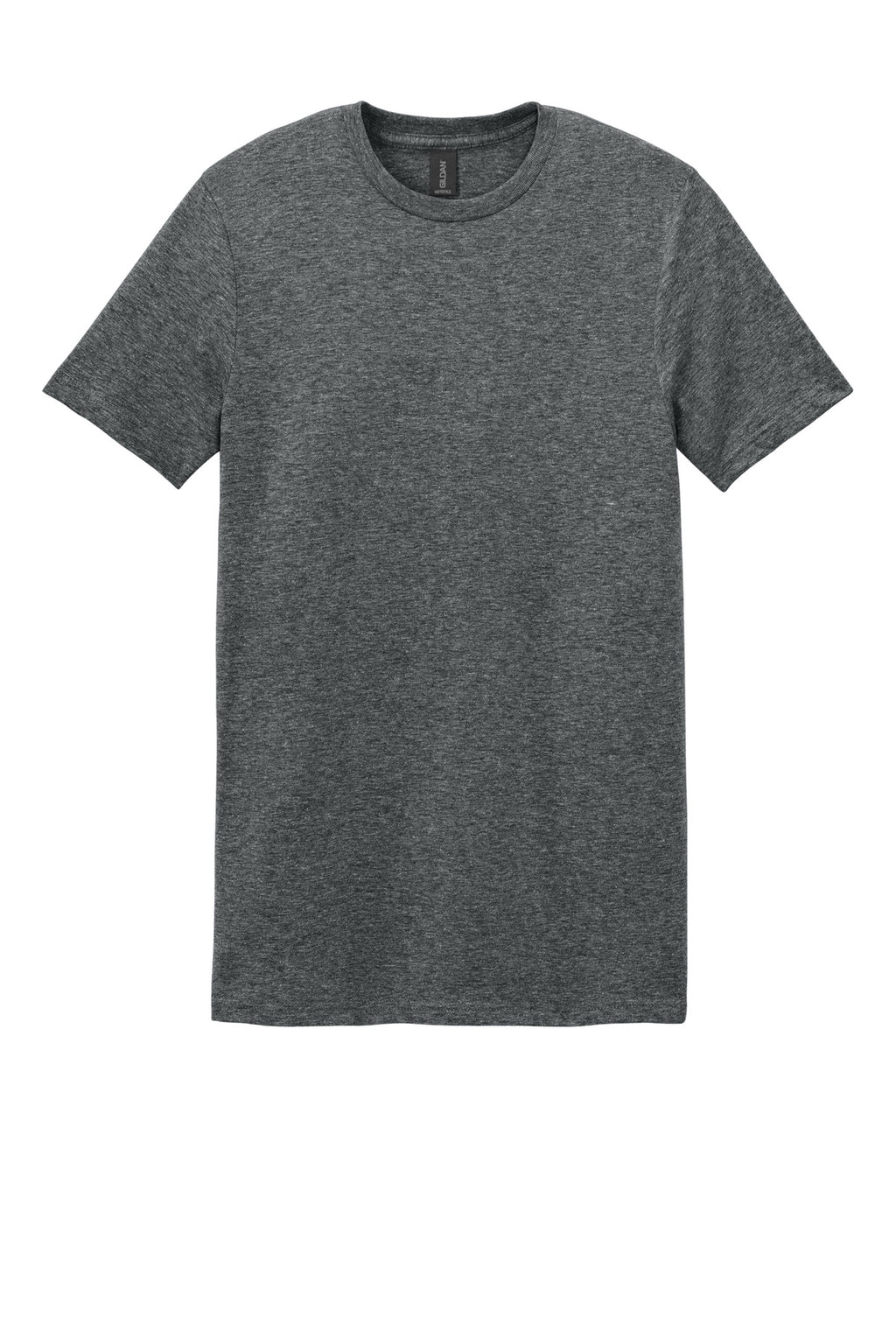 Front View of HtDkGrey Gildan Softstyle T-Shirt. 64000