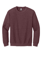 Front View of HtDkMaroon Gildan Heavy Blend Crewneck Sweatshirt. 18000