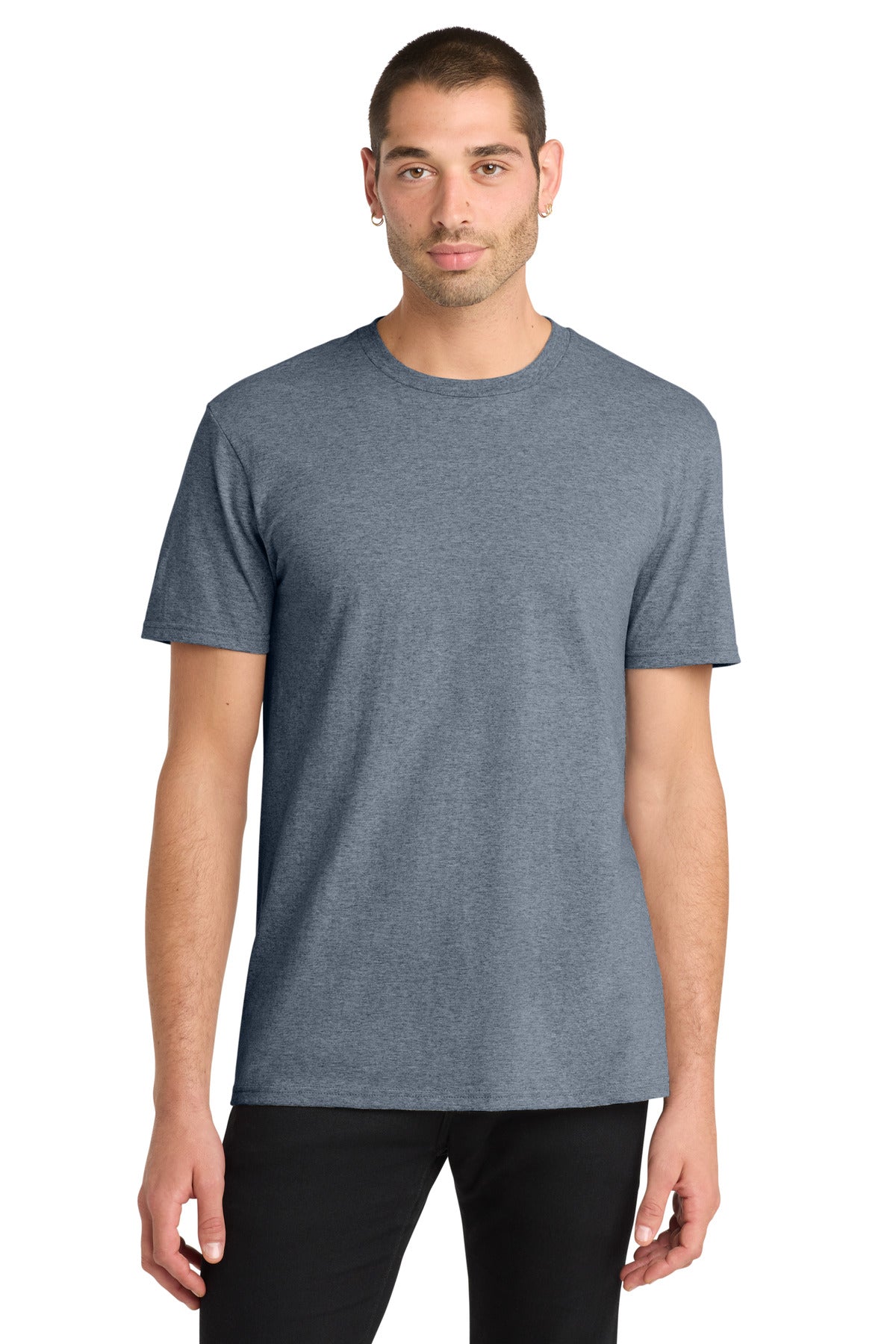 Front View of HtdNavy District The Concert Tee DT5000
