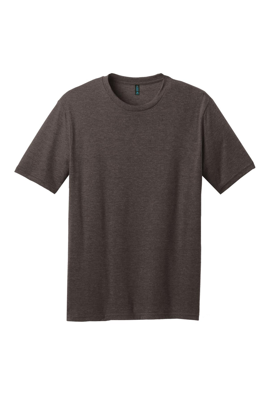 Front View of Hthr Brown District Perfect Blend CVC Tee. DM108