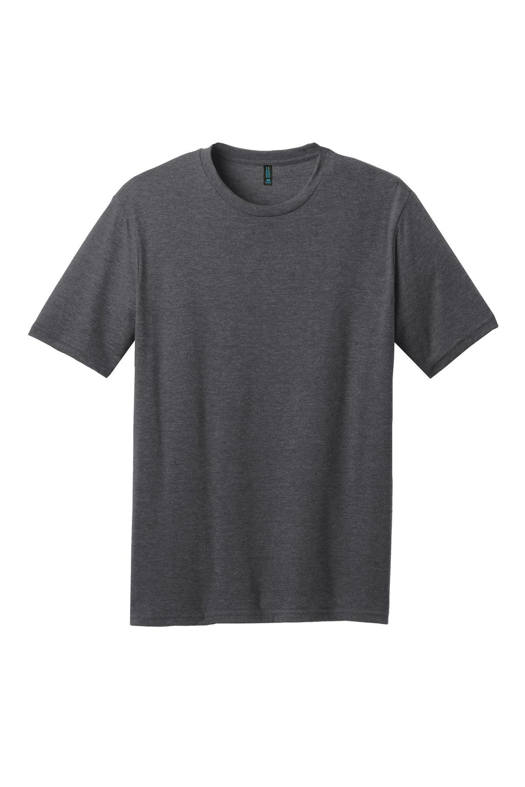 Front View of Hthr Charcoal District Perfect Blend CVC Tee. DM108