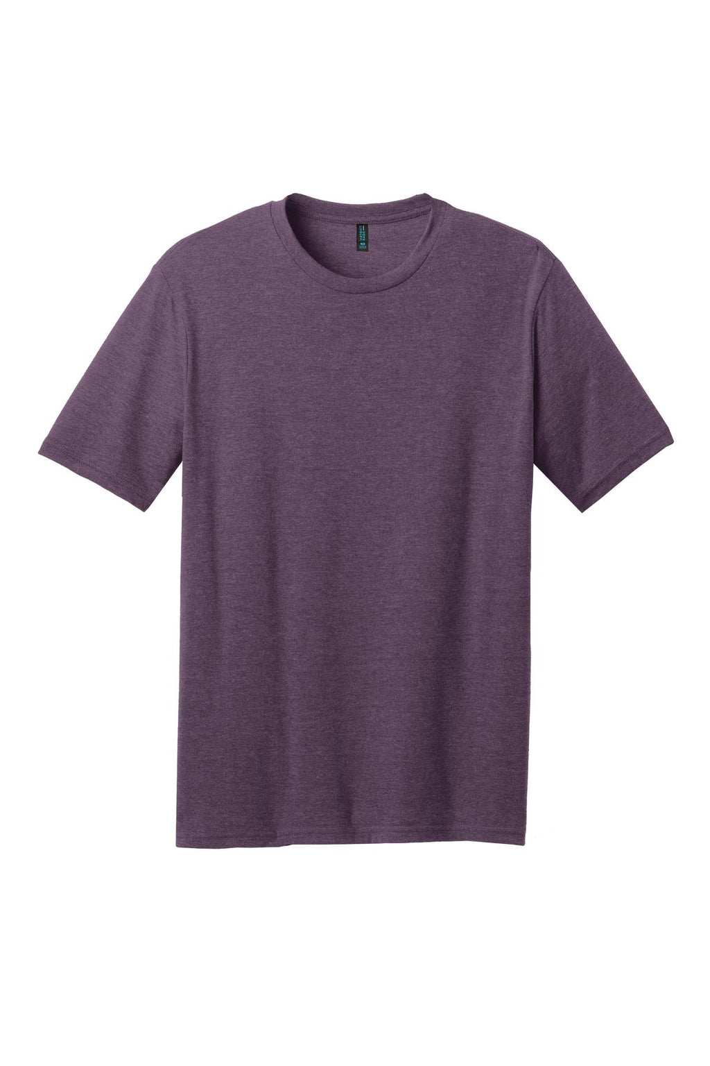 Front View of Hthr Eggplant District Perfect Blend CVC Tee. DM108