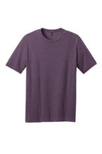 Front View of Hthr Eggplant District Perfect Blend CVC Tee. DM108