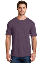 Front View of Hthr Eggplant District Perfect Blend CVC Tee. DM108