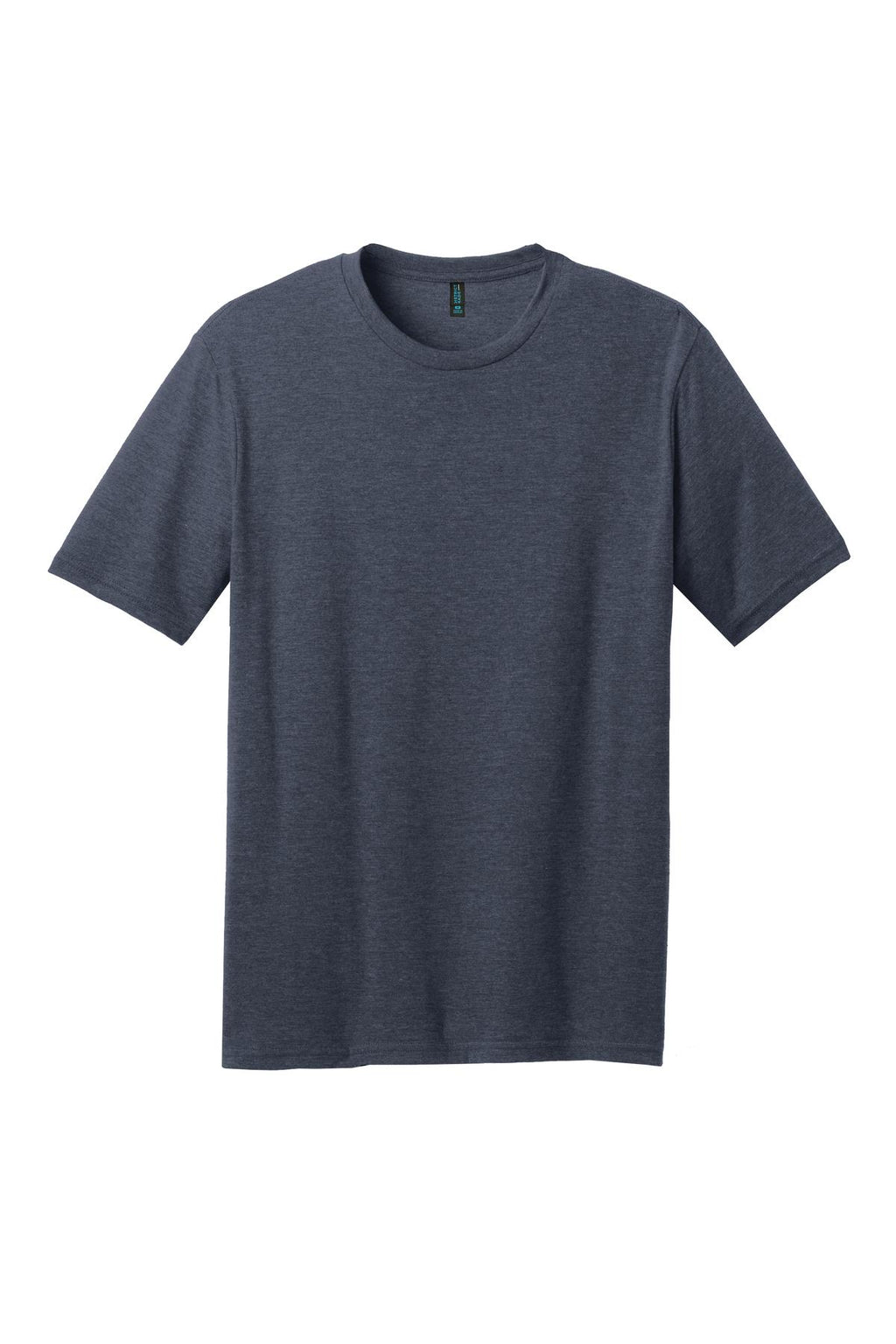 Front View of Hthr Navy District Perfect Blend CVC Tee. DM108