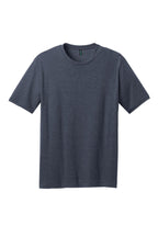 Front View of Hthr Navy District Perfect Blend CVC Tee. DM108