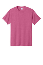 Front View of Hthr Sangria Port & Co Core Cotton Tee. PC54