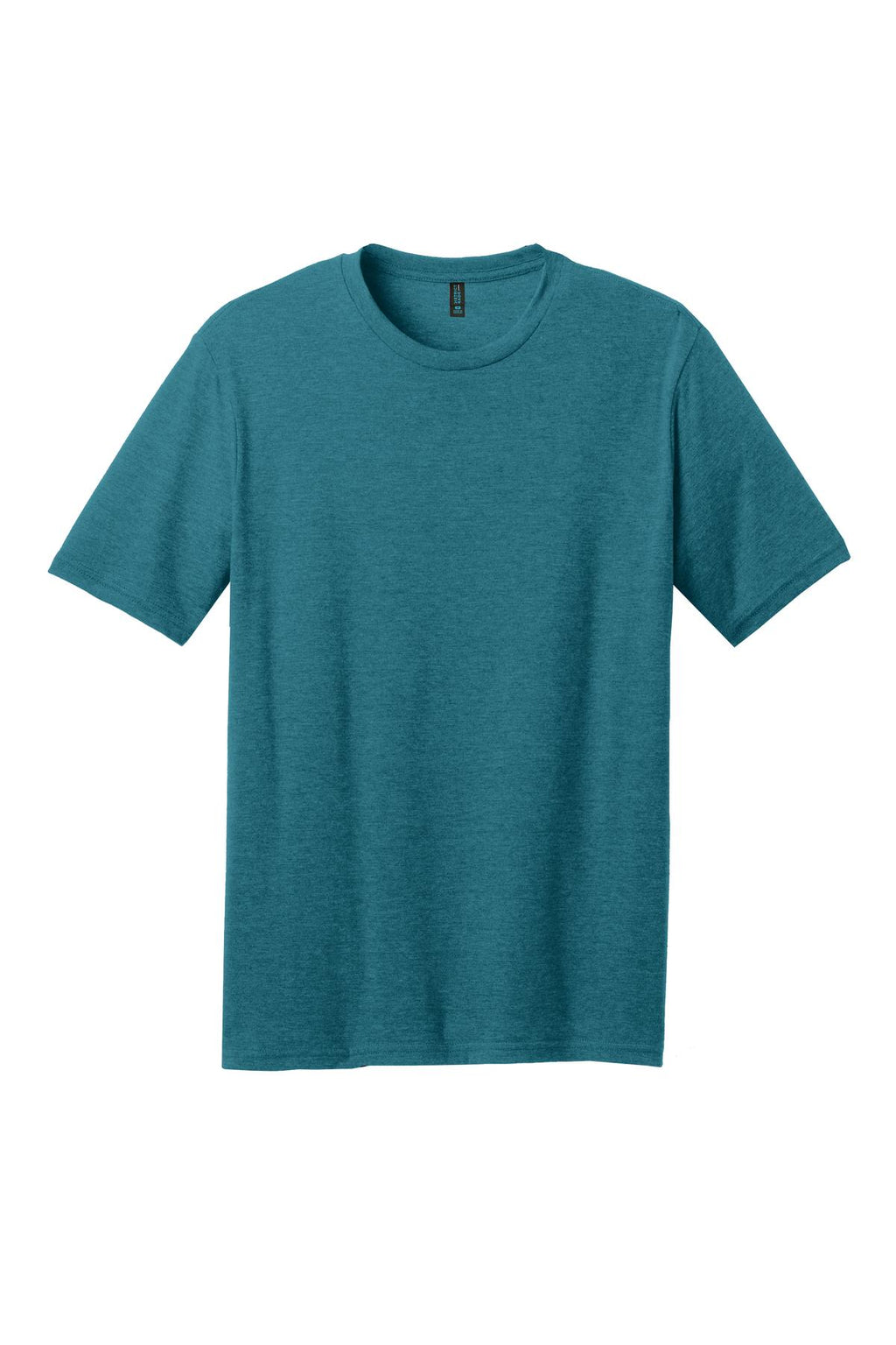 Front View of Hthr Teal District Perfect Blend CVC Tee. DM108