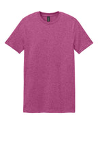Front View of HthrBerry Gildan Softstyle T-Shirt. 64000