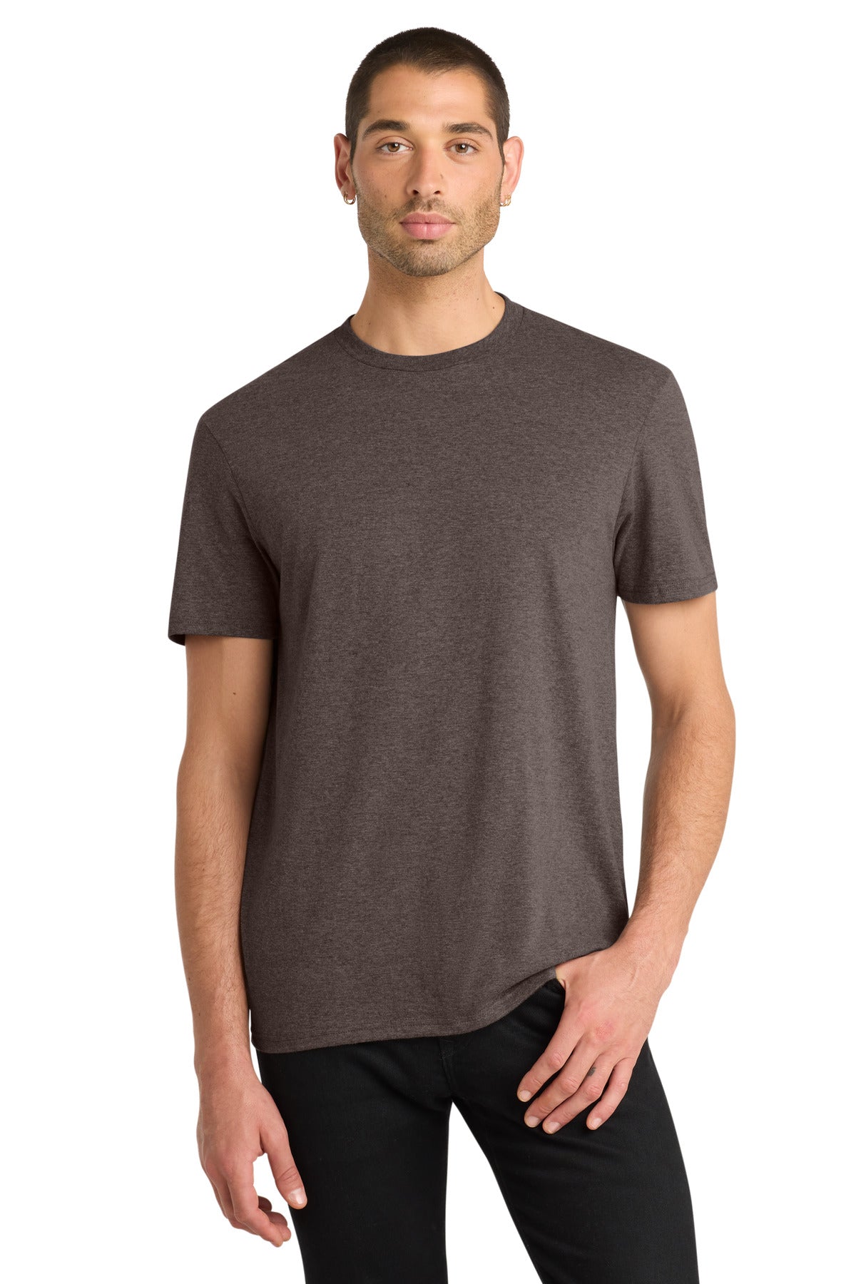 Front View of Hthrd Brown District Very Important Tee . DT6000