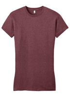 Front View of Hthrd Cardinal District Women's Fitted Very Important Tee . DT6001