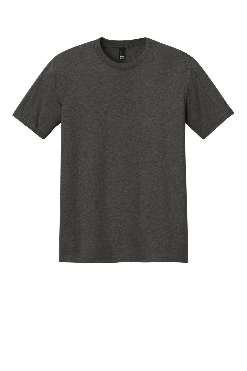 Front View of Hthrd Charcoal District Perfect Tri Tee. DM130