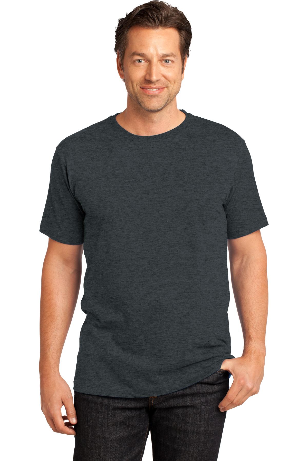 Front View of Hthrd Charcoal District Perfect Weight Tee. DT104