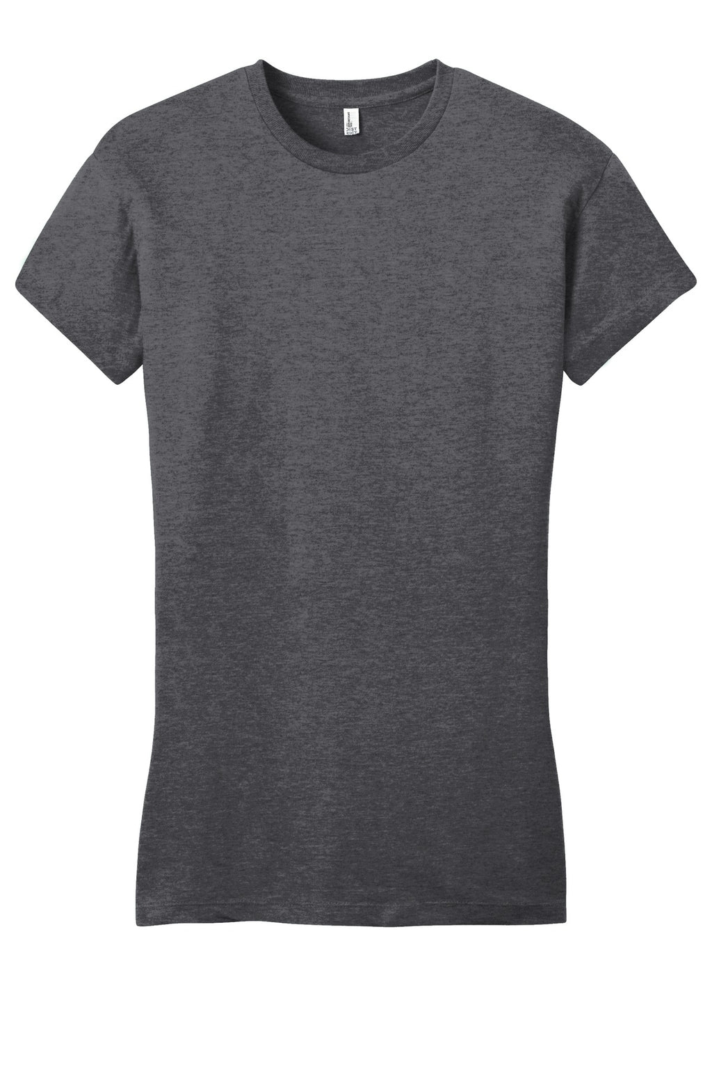 Front View of Hthrd Charcoal District Women's Fitted Very Important Tee . DT6001