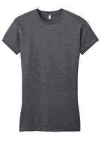 Front View of Hthrd Charcoal District Women's Fitted Very Important Tee . DT6001