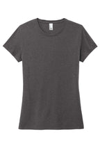 Front View of Hthrd Charcoal District Women's Perfect Tri Tee. DM130L