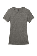 Front View of Hthrd Charcoal District Women's Perfect Weight Tee. DM104L