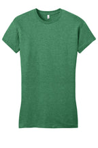 Front View of Hthrd Kelly Gn District Women's Fitted Very Important Tee . DT6001