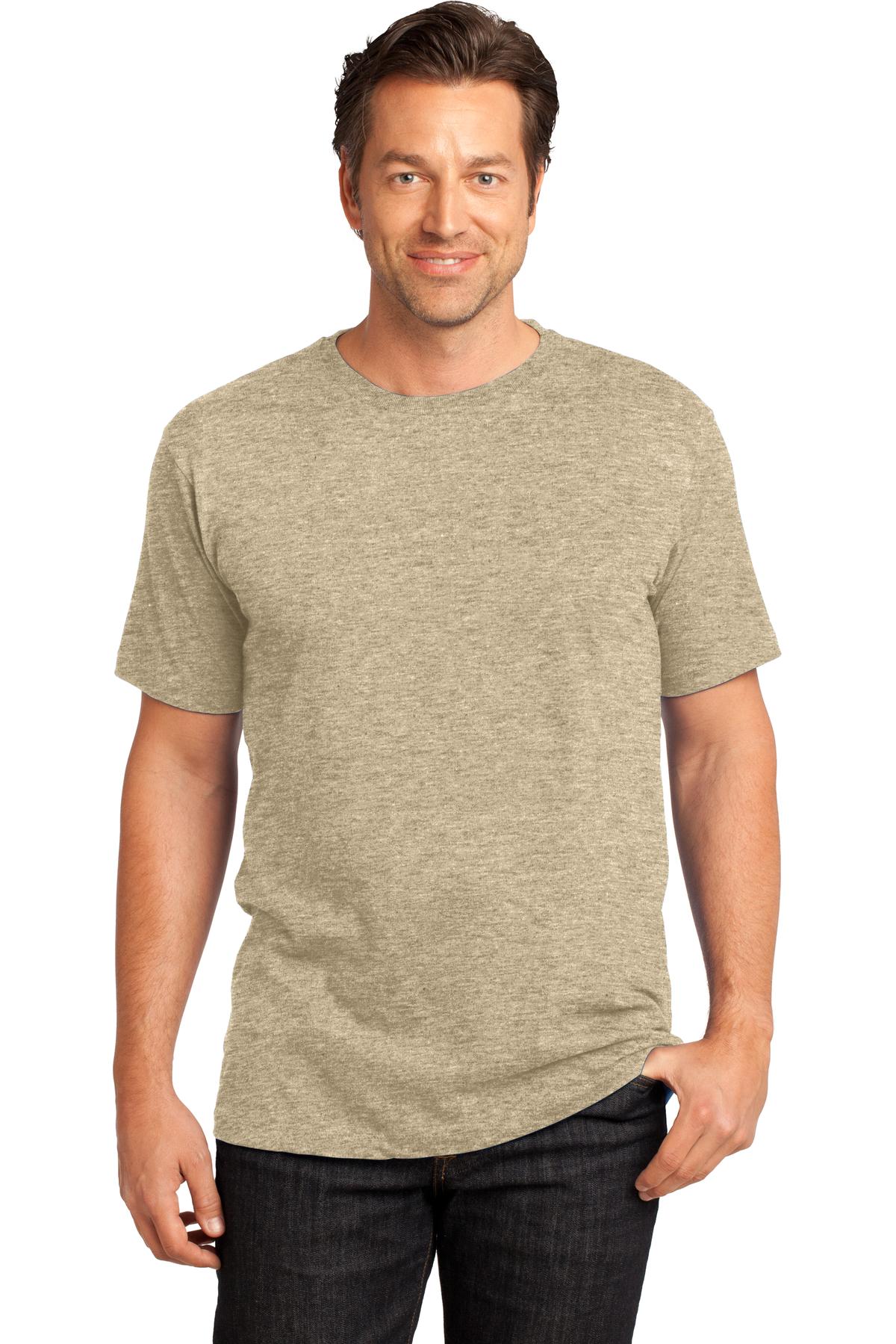 Front View of Hthrd Latte District Perfect Weight Tee. DT104