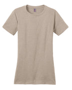 Front View of Hthrd Latte District Women's Perfect Weight Tee. DM104L