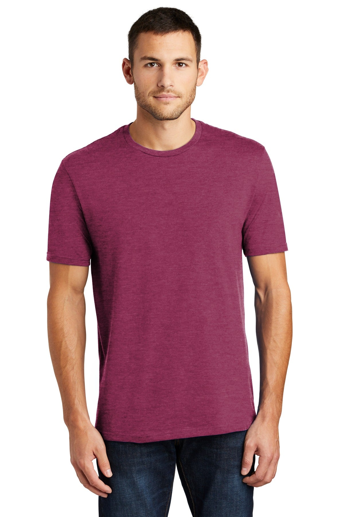 Front View of Hthrd Loganbry District Perfect Weight Tee. DT104