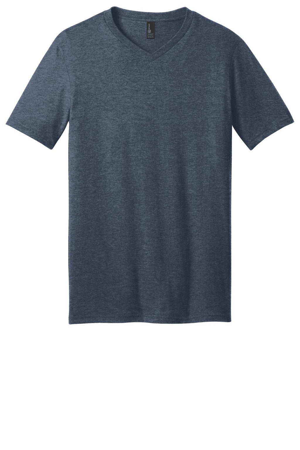 Front View of Hthrd Navy District Very Important Tee V-Neck. DT6500