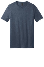 Front View of Hthrd Navy District Very Important Tee V-Neck. DT6500