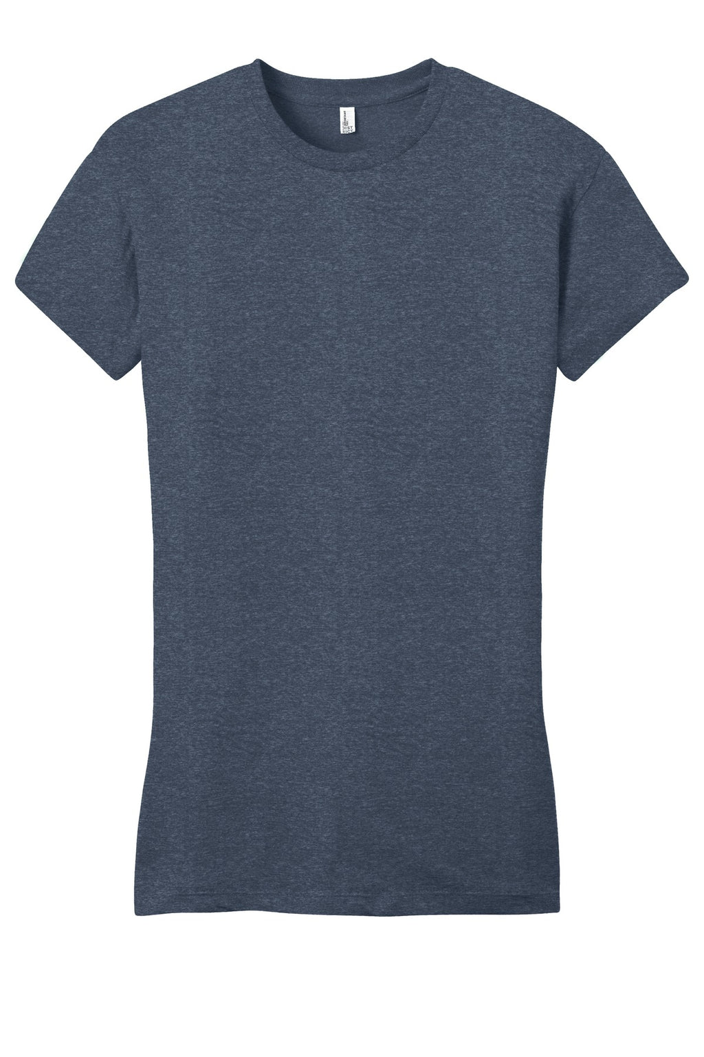 Front View of Hthrd Navy District Women's Fitted Very Important Tee . DT6001