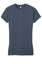 Front View of Hthrd Navy District Women's Fitted Very Important Tee . DT6001