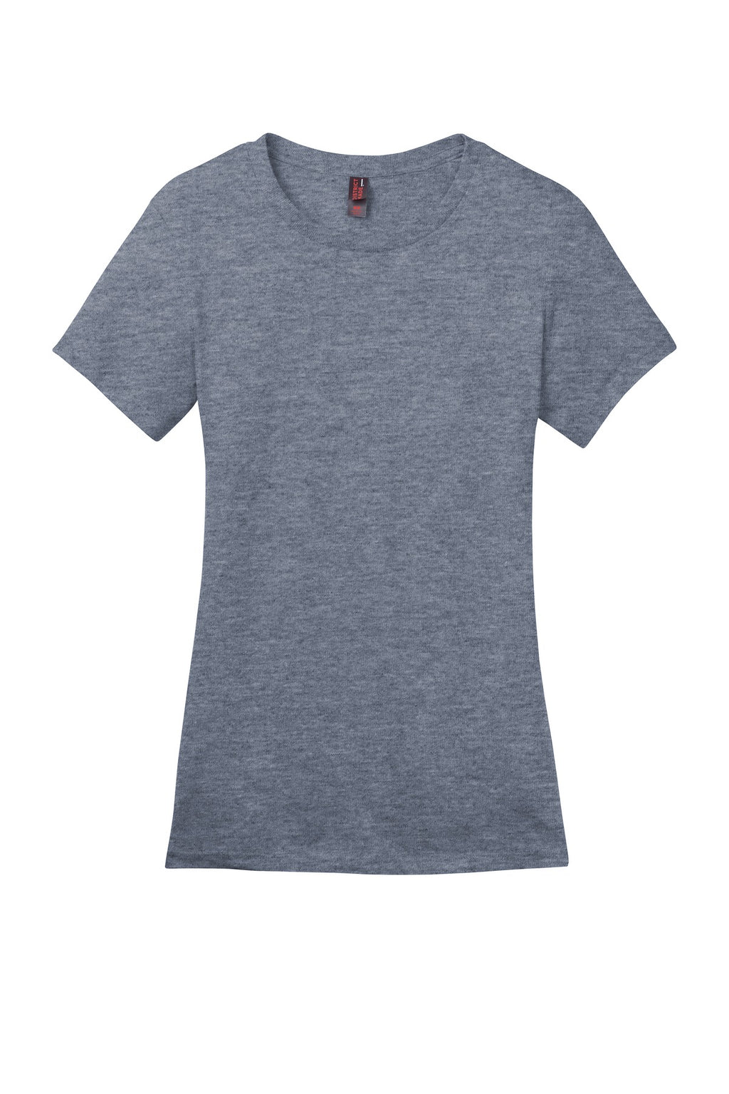 Front View of Hthrd Navy District Women's Perfect Weight Tee. DM104L