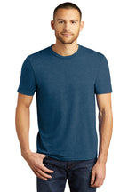 Front View of Hthrd Nep Blue District Perfect Tri Tee. DM130