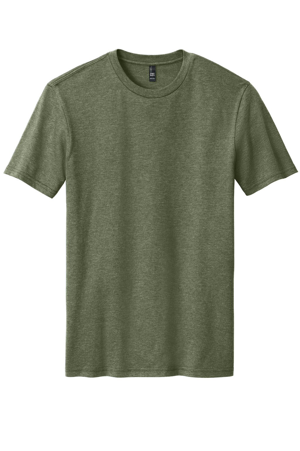 Front View of Hthrd Olive District Perfect Blend CVC Tee. DM108