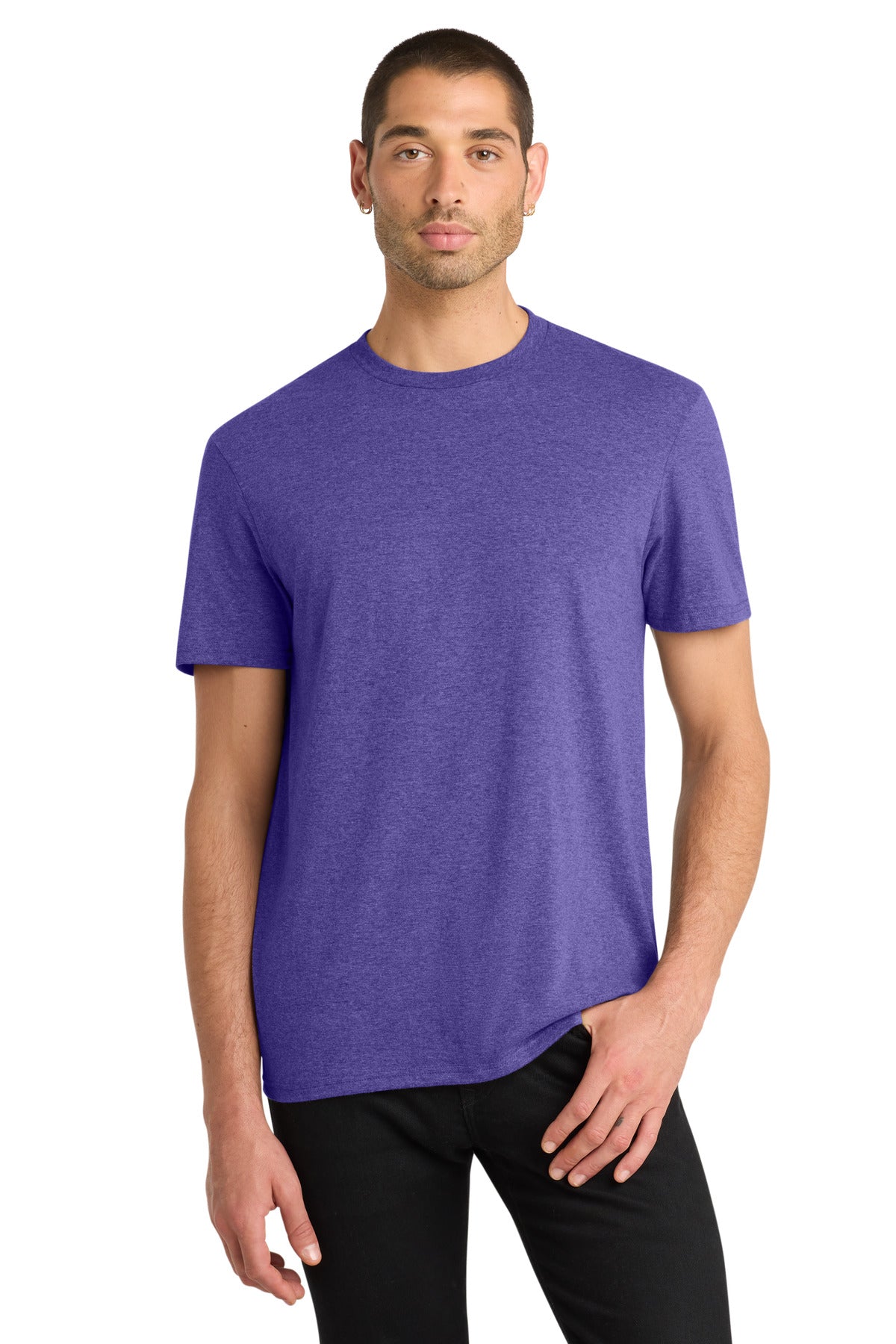 Front View of Hthrd Purple District Very Important Tee . DT6000
