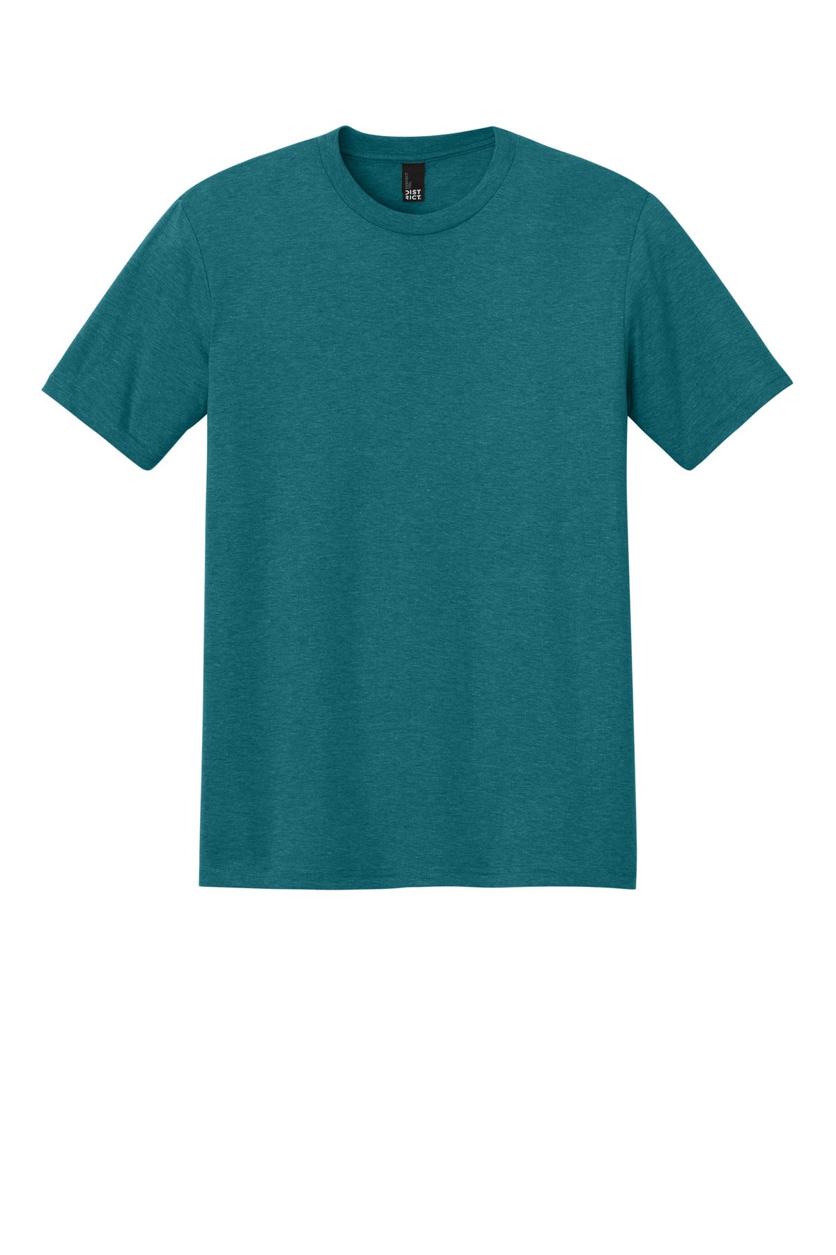 Front View of Hthrd Teal District Perfect Tri Tee. DM130
