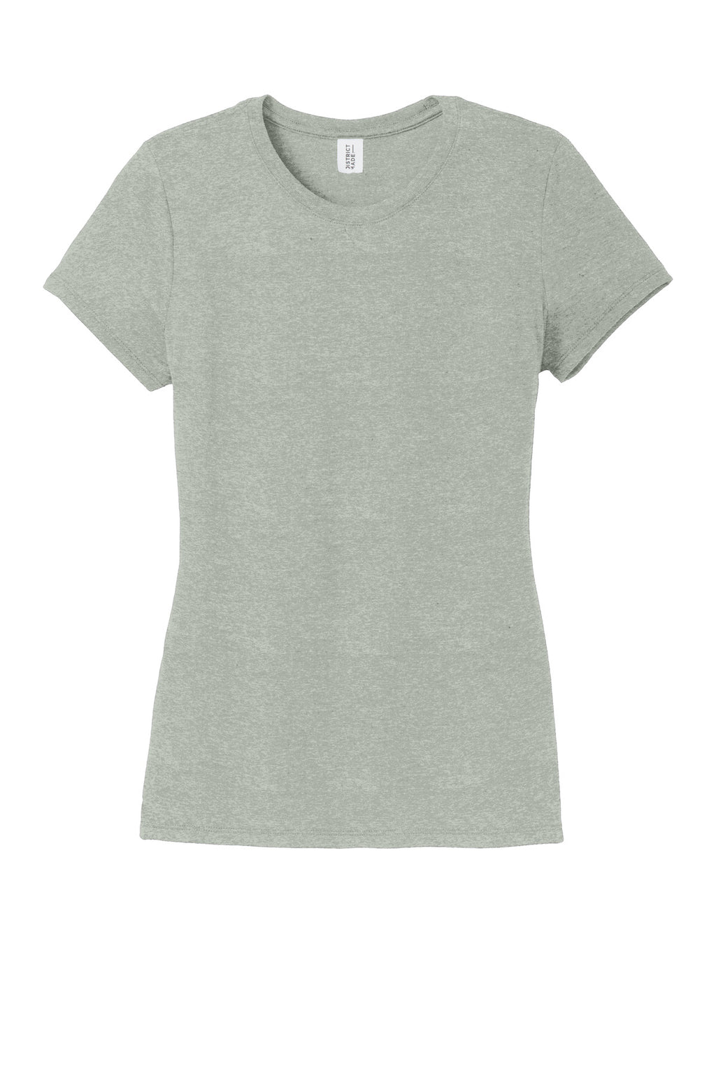 Front View of HthrdGrey District Women's Perfect Tri Tee. DM130L