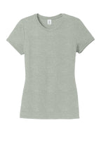 Front View of HthrdGrey District Women's Perfect Tri Tee. DM130L