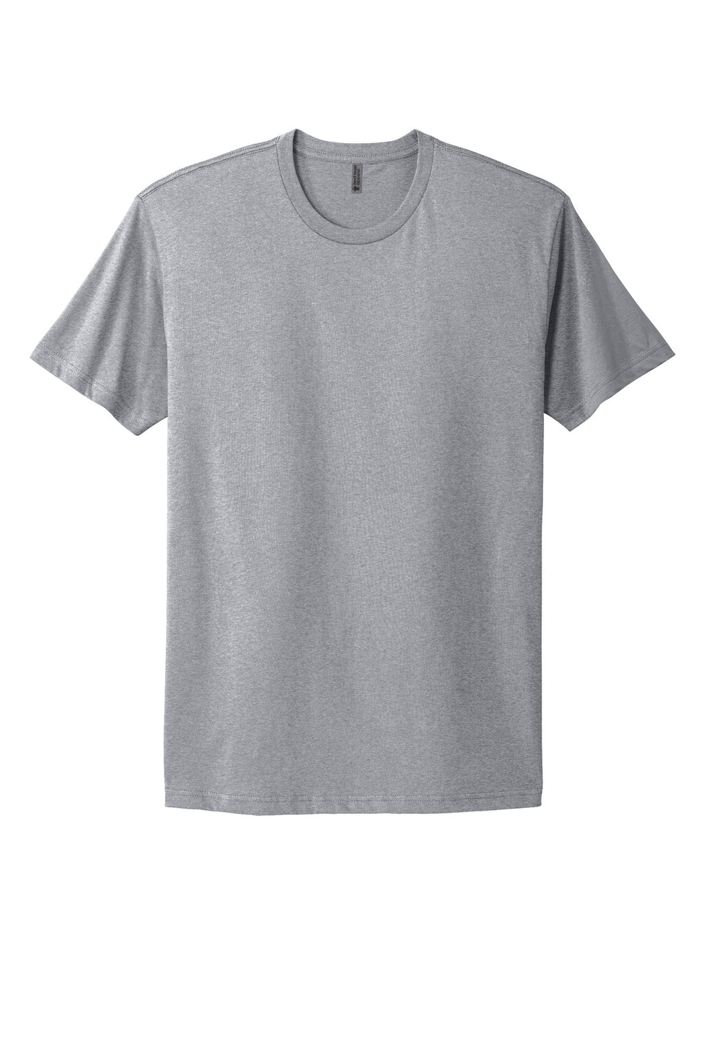 Front View of HthrGray Next Level Apparel Adult Cotton Tee. NL3600