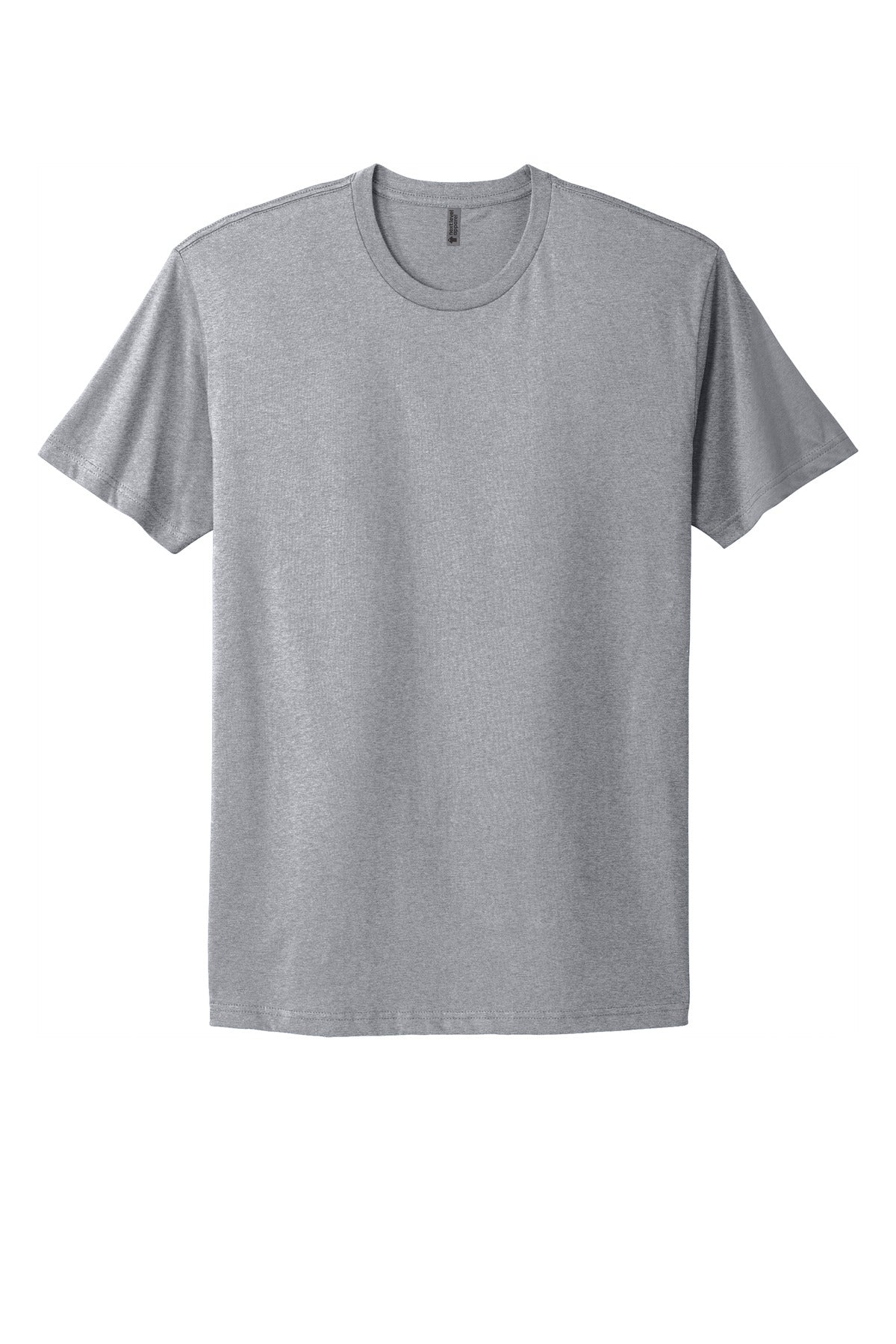 Front View of HthrGray Next Level Apparel Adult Cotton Tee. NL3600