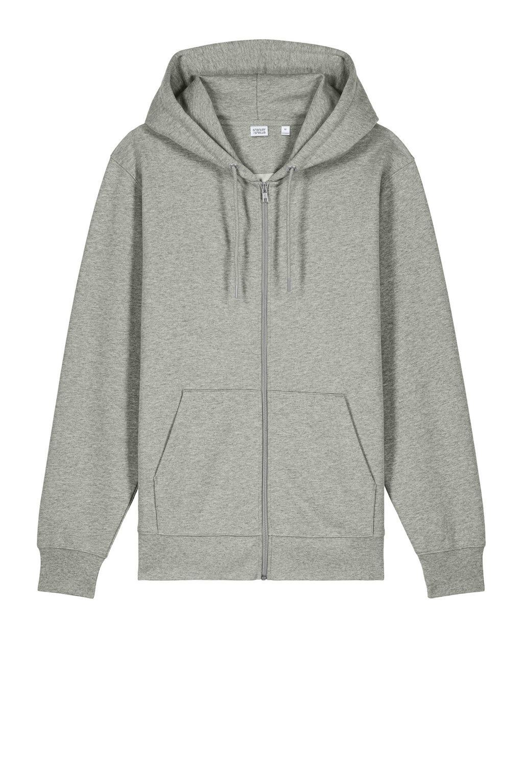 Front View of HthrGrey Stanley/Stella Unisex Cultivator 2.0 Full-Zip Hooded Sweatshirt SXU005