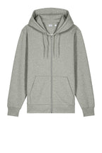 Front View of HthrGrey Stanley/Stella Unisex Cultivator 2.0 Full-Zip Hooded Sweatshirt SXU005