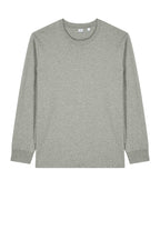 Front View of HthrGrey Stanley/Stella Unisex Freestyler Heavyweight Long Sleeve Tee SXU023