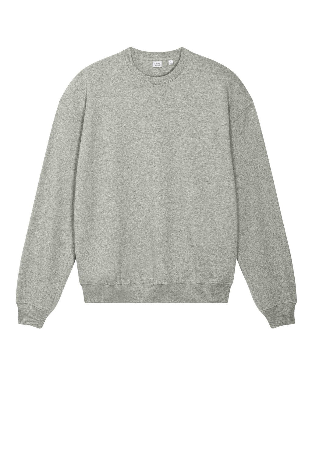 Front View of HthrGrey Stanley/Stella Unisex Ledger Dry Crewneck Sweatshirt SXU029